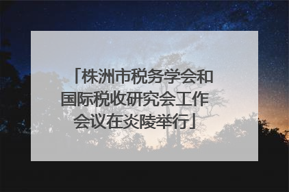 株洲市税务学会和国际税收研究会工作会议在炎陵举行