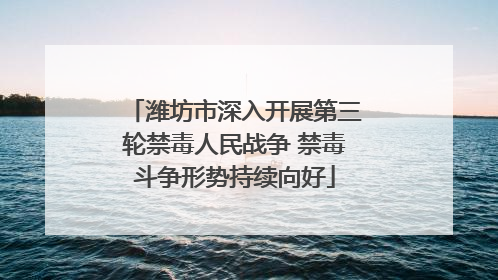 潍坊市深入开展第三轮禁毒人民战争 禁毒斗争形势持续向好