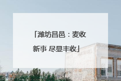 潍坊昌邑：麦收新事 尽显丰收