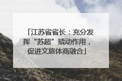 江苏省省长：充分发挥“苏超”撬动作用，促进文旅体商融合