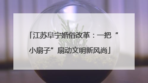 江苏阜宁婚俗改革：一把“小扇子”扇动文明新风尚
