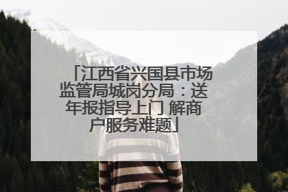 江西省兴国县市场监管局城岗分局：送年报指导上门 解商户服务难题