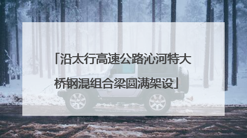沿太行高速公路沁河特大桥钢混组合梁圆满架设