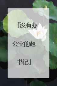 没有办公室的赵书记