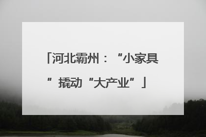 河北霸州：“小家具”撬动“大产业”