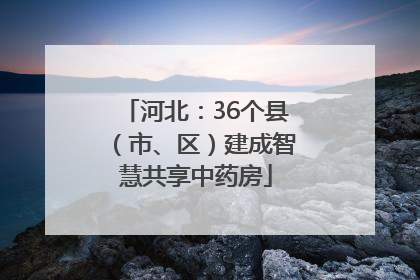 河北：36个县（市、区）建成智慧共享中药房