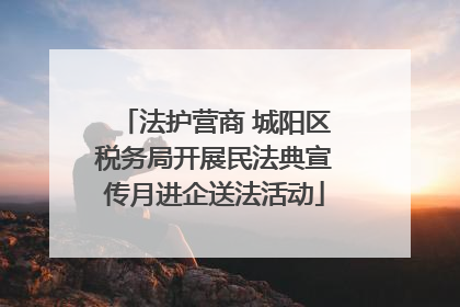 法护营商 城阳区税务局开展民法典宣传月进企送法活动