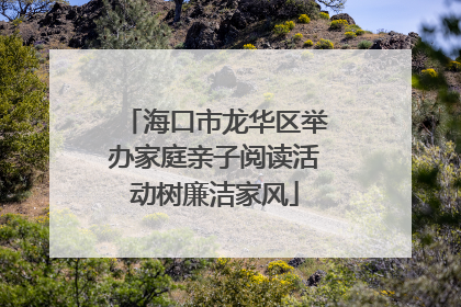 海口市龙华区举办家庭亲子阅读活动树廉洁家风