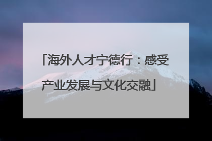 海外人才宁德行：感受产业发展与文化交融