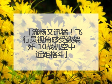 流畅又迅猛！飞行员视角感受数架歼-10战机空中近距格斗