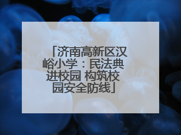 济南高新区汉峪小学：民法典进校园 构筑校园安全防线