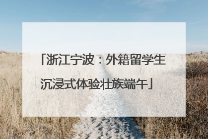 浙江宁波：外籍留学生沉浸式体验壮族端午