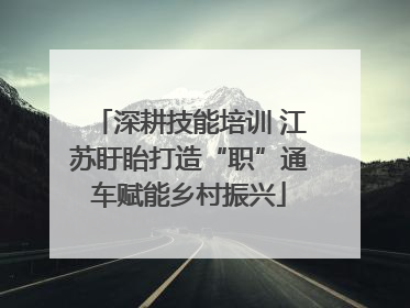 深耕技能培训 江苏盱眙打造“职”通车赋能乡村振兴