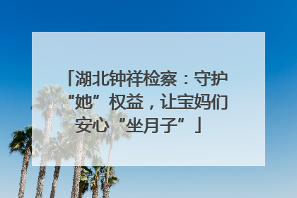 湖北钟祥检察：守护“她”权益，让宝妈们安心“坐月子”