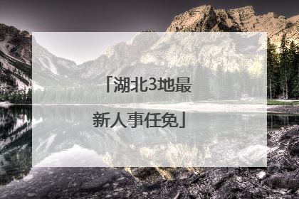 湖北3地最新人事任免