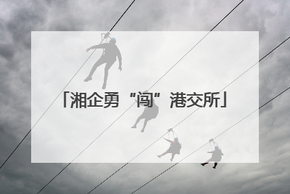 湘企勇“闯”港交所