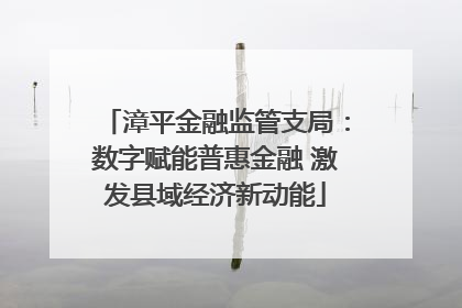 漳平金融监管支局：数字赋能普惠金融 激发县域经济新动能