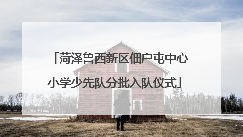 菏泽鲁西新区佃户屯中心小学少先队分批入队仪式
