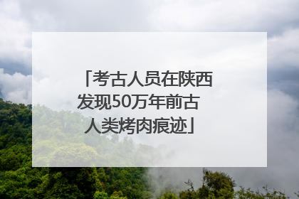 考古人员在陕西发现50万年前古人类烤肉痕迹
