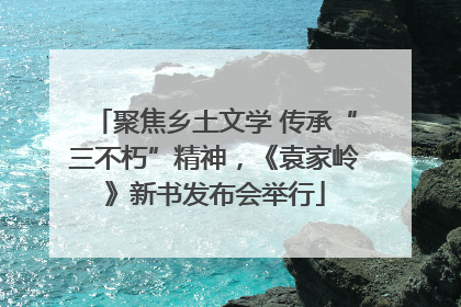 聚焦乡土文学 传承“三不朽”精神，《袁家岭》新书发布会举行