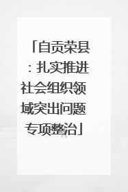 自贡荣县：扎实推进社会组织领域突出问题专项整治
