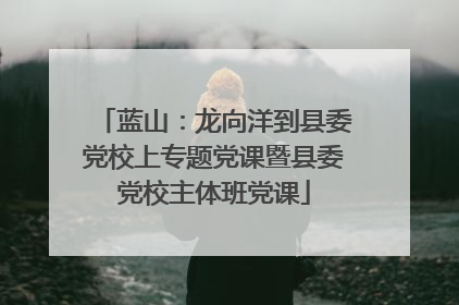 蓝山：龙向洋到县委党校上专题党课暨县委党校主体班党课