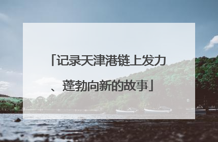 记录天津港链上发力、蓬勃向新的故事