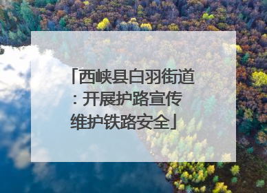 西峡县白羽街道：开展护路宣传 维护铁路安全