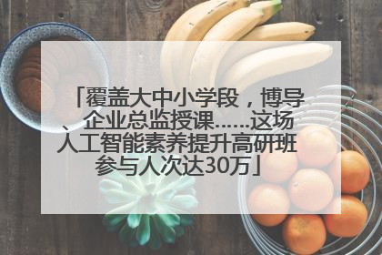 覆盖大中小学段，博导、企业总监授课……这场人工智能素养提升高研班参与人次达30万