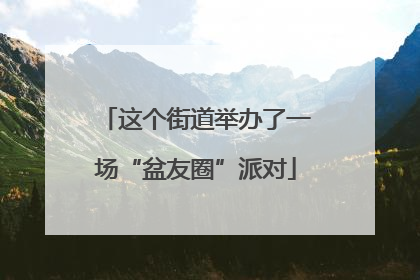 这个街道举办了一场“盆友圈”派对