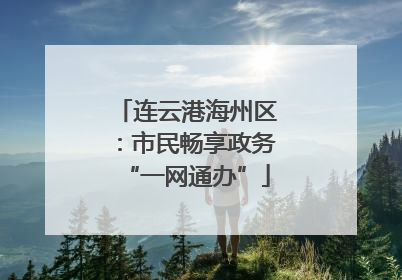 连云港海州区：市民畅享政务“一网通办”
