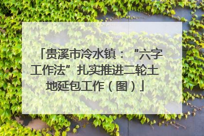 贵溪市冷水镇：“六字工作法”扎实推进二轮土地延包工作（图）