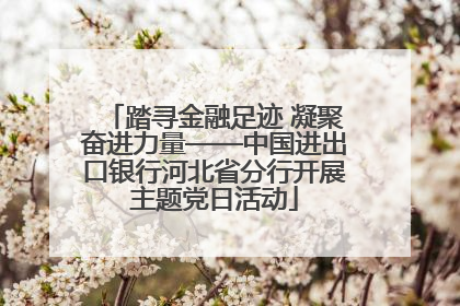 踏寻金融足迹 凝聚奋进力量——中国进出口银行河北省分行开展主题党日活动