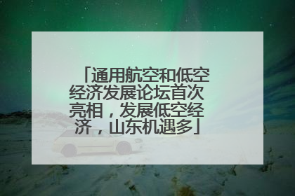 通用航空和低空经济发展论坛首次亮相，发展低空经济，山东机遇多