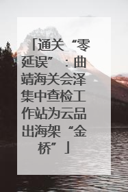 通关“零延误”：曲靖海关会泽集中查检工作站为云品出海架“金桥”
