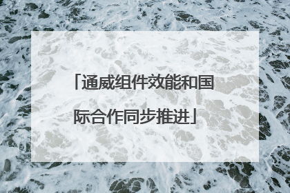 通威组件效能和国际合作同步推进