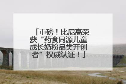 重磅！比尼高荣获“药食同源儿童成长奶粉品类开创者”权威认证！