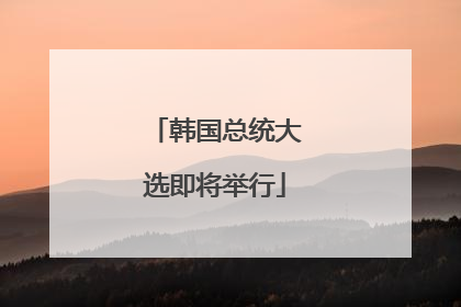 韩国总统大选即将举行