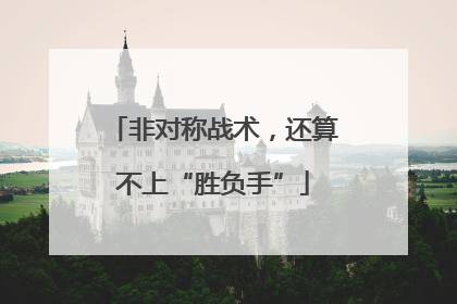 非对称战术，还算不上“胜负手”