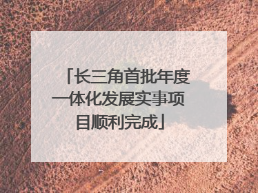 长三角首批年度一体化发展实事项目顺利完成
