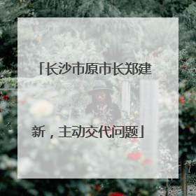 长沙市原市长郑建新，主动交代问题