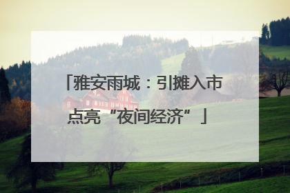 雅安雨城：引摊入市 点亮“夜间经济”