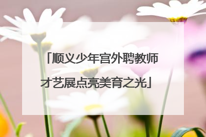 顺义少年宫外聘教师才艺展点亮美育之光