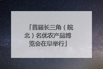首届长三角（皖北）名优农产品博览会在阜举行