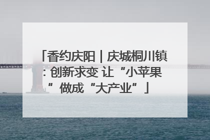 香约庆阳｜庆城桐川镇：创新求变 让“小苹果”做成“大产业”