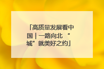 高质量发展看中国｜一路向北 “城”就美好之约