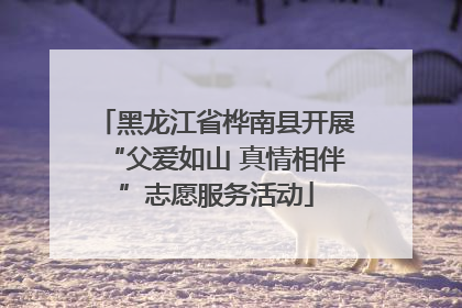黑龙江省桦南县开展“父爱如山 真情相伴”志愿服务活动