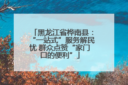 黑龙江省桦南县：“一站式”服务解民忧 群众点赞“家门口的便利”
