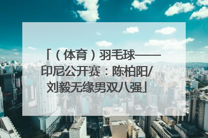 （体育）羽毛球——印尼公开赛：陈柏阳/刘毅无缘男双八强