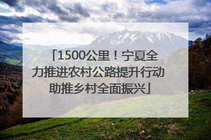 1500公里！宁夏全力推进农村公路提升行动 助推乡村全面振兴